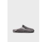 Slipper abierta en suave pelo sintético con ribete decorativo para mujer | NATAN-VR 41 GRIS
