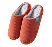 Slipper Mujer Invierno para Mujer Chic Zapatillas Dobladas para el Hogar Casual Antideslizante Zapatillas de Espuma de Memoria Interiores de Felpa, Forma Cálida Cómodas, Slippers Ligero, rojo, 40 EU
