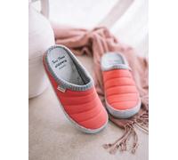Slippers acolchadas tipo zueco con cuña para mujer - ALINS - CORAL - 36