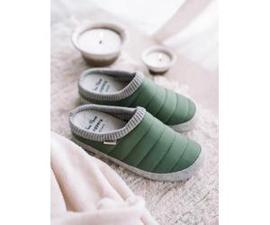 Slippers acolchadas tipo zueco con cuña para mujer | ALINS 37 VERDE