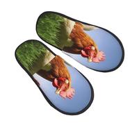 Slippers Hierba De Pollo Divertida Mullidas Pantuflas De Fieltro Unisex Zapatillas De Estar Para Hotel Hombre Spa M