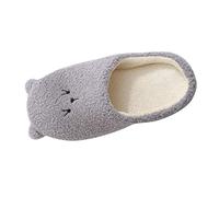 Slippers Mujer de Felpa Forma Antideslizante Zapatillas de Espuma de Memoria Caliente Cómodas Invierno Zapatillas Dobladas para Mujeres Ligero Barato Casual Slipper para el Hogar Interiores, gris, 38