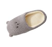 Slippers Mujer de Felpa Forma Antideslizante Zapatillas de Espuma de Memoria Caliente Cómodas Invierno Zapatillas Dobladas para Mujeres Ligero Barato Casual Slipper para el Hogar Interiores, café, 36