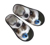 Slippers Perro Shih Tzu Suaves Felpa Pantuflas Portátil Plush Shoes Para Unisex Otoño Invierno M
