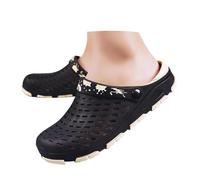 Slippers Soft Indoor Slip On Comfortable Non Slip Sole Warm Fuzzy Cozy Bedroom Footwear (Black, 41) #155