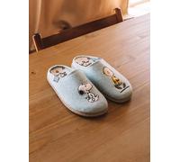 Slippers tipo zueco de Snoopy para mujer en fieltro | SNOOPY 41 CIELO