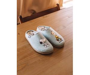 Slippers tipo zueco de Snoopy para mujer en fieltro | SNOOPY 42 CIELO