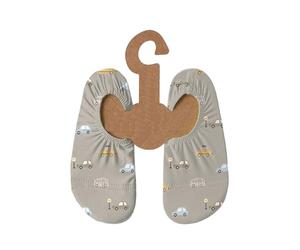 Slipstop Zapatos de playa para niños, antideslizantes, deportivos, natación, vacaciones, unisex, protección solar UPF 50+, Cars Naturel, 21/23 EU