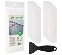 SlipStopper Tiras Adhesivas Antideslizantes para bañera, baño, escaleras, con raspador