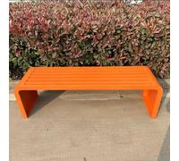 Slish - Banco de metal negro para exteriores, moderno asiento de jardín y patio, elegante banco de porche y parque, ideal para decoración de patio trasero y uso en espacios pequeños