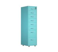 Slish Blue - Archivador de metal con cerradura de 8 capas, multifuncional, para el hogar y la oficina, archivador de datos seguro y diseño moderno