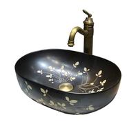 Slish - Fregadero retro artístico para el hogar, encimera Vani y clubes de B & B, incluye accesorios para decoración de baño.