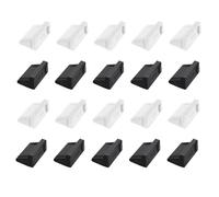 SLIVERBA 20 Piezas Tapa de Enchufe USB Tipo A, Tapa de Puerto USB-A Protector Antipolvo de Silicona,para Computadora Portátil, Tableta,Protección para Cada Puerto USB-A |10x Transparente 10x Negro