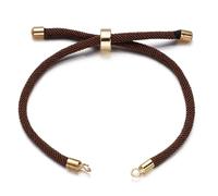 SLJYM - 1 pulsera ajustable de nailon trenzado con cordón de latón para hacer joyas