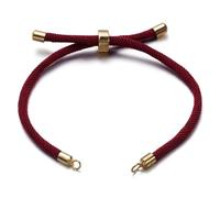 SLJYM - 1 pulsera ajustable de nailon trenzado con cordón de latón para hacer joyas