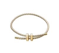 SLJYM - 1 pulsera trenzada ajustable de cuero con hebilla de ocho caracteres para parejas, hombres y mujeres, accesorios para hacer joyas
