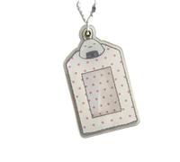 SLJYM - Bonito llavero magnético acrílico para tarjetas de fotos de 1 pulgada, regalo para compañeros de clase y amigos, Ñoquis blancos