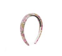 SLJYM - Diadema para niñas con patrón floral a cuadros para niñas, diadema colorida y elegante con lazo