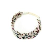 SLJYM - Diadema para niñas con patrón floral a cuadros para niñas, diadema colorida y elegante, lazo para el pelo