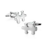 SLJYM - Gemelos clásicos para camisa francesa para hombre, varios colores, patrón cruzado, azul, puños, botones, traje de boda, regalo de joyería, talla única, Chapado en plata, Perla