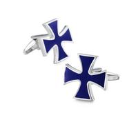 SLJYM - Gemelos clásicos para camisa francesa para hombre, varios colores, patrón cruzado, azul, puños, botones, traje de boda, joyería, regalos, talla única, Plata, Perla
