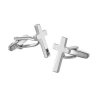 SLJYM - Gemelos clásicos para camisa francesa para hombre, varios colores, patrón cruzado, azul, puños, botones, traje de boda, joyería, regalos, talla única, Plata, Perla
