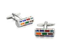 SLJYM - Gemelos clásicos para camisa francesa para hombre, varios colores, patrón cruzado, azul, puños, botones, traje de boda, joyería, regalos, talla única, Plata, Perla