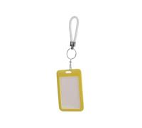 SLJYM - Juego de 1 funda protectora para tarjetas de autobús de macarrón, llavero de carne, tarjeta de acceso al campus para puerta de crédito, bolsa para llaves, amarillo oscuro