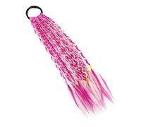 SLJYM - Peluca de pelo sintético trenzado colorido para coleta de caballo para niñas, color princesa, para bebés