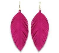 SLJYM - Pendientes de aro colgantes rosados para mujer, estilo bohemio, aretes largos de borla de estilo vacacional, aretes de verano, Zinc