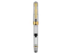 SLJYM Piston Pluma estilográfica de punta redonda que absorbe la tinta, gran capacidad, acrílico transparente, escritura de negocios, regalo