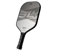 SLK Helix Pro 2024 - Paleta de Pickleball | Cara híbrida de Fibra de Carbono y Fibra de Vidrio | Núcleo de Fibra de Carbono termoformado | Control inigualable | Gris Leyenda
