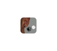 SLLAISS Pendientes de Iman para Hombre Mujer Pendientes Magnéticos con Circonia Cúbica 8mm Non Piercing Magnetic Earrings Clip on Studs Fake Piercing Ear Pendiente Iman Black