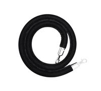 SLLSAGE Cuerda de Barrera de Terciopelo Negra con Ganchos Plateado, Cuerda de Seguridad para Control de Multitudes, Filas, Entradas de Eventos, Bodas, Cines, Fiestas(Size:1 m / 3.28 ft)