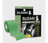 SLOAN Kinesiology Tape - Cinta Kinesiológica Elástica 5cm x 5m - Premium, Hipoalergénica, Transpirable y Resistente al Agua - Sin Látex - Soporte Deportivo y Rehabilitación | Amarillo (Verde Oscuro)
