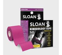SLOAN Kinesiology Tape - Cinta Kinesiológica Elástica 5cm x 5m - Premium, Hipoalergénica, Transpirable y Resistente al Agua - Sin Látex - Soporte Deportivo y Rehabilitación | Amarillo (Rosa)
