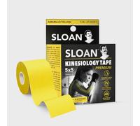 SLOAN Kinesiology Tape - Cinta Kinesiológica Elástica 5cm x 5m - Premium, Hipoalergénica, Transpirable y Resistente al Agua - Sin Látex - Soporte Deportivo y Rehabilitación | Amarillo