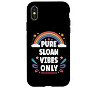 Sloan Vibes Only Cute Retro Girls Sloan Name Carcasa para iPhone X/XS
