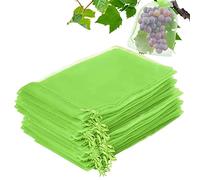 Sloane 100 Piezas Bolsas para Uvas en Parra Bolsas Malla Proteger Uvas con Cordón Protección de Frutas Verdura contra de Plagas Antipájaros Insectos en Jardín