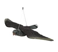 Sloane Merodeador Falso búho con alas en Movimiento: susto de pájaro Realista, Repelente de halcón, Paloma y Ardilla, señuelo disuasorio de plagas