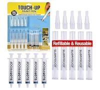 Slobproof Bolígrafo de Pintura de Retoque Recargable - Pack de 5 - Rotuladores Acrílicos para Paredes y Muebles - Preciso, Sin Goteo y Fácil de Usar