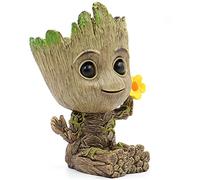 SLOCME Maceta Groot de Guardianes de la Galaxia para soporte de bolígrafos, adorno de escritorio, maceta con agujero de drenaje