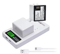 SLODA Batería de Cámara 2-Pack de Repuesto para Arlo Pro/Pro2 VMA4400 A-1,Cargador Adaptador Dual LCD para Arlo Pro, Pro2 Batería de Seguridad