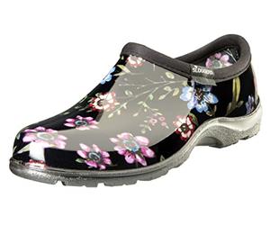 Sloggers Rain & Garden Shoes, Calzado cómodo Impermeable Mujeres, Ditsy Spring Black, 7