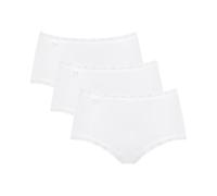 Sloggi 24/7 Cotton Lace Midi C3P, Slip Mujer, Blanco (White), 46 (Pack De 3)