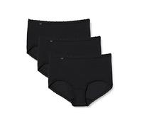 Sloggi 24/7 Cotton Lace Midi C3P, Slip, Mujer, Negro (Black), 46 (Pack De 3)