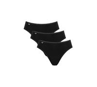 sloggi 24/7 Cotton Tai C3P, Slip, Mujer, Negro (Black), 40