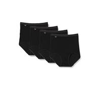 sloggi Basic+ Maxi 4P, Slip, Mujer, Negro (Black), 42