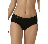 sloggi Basic+ Midi 3P, Slip, Mujer, Negro (Black), 36