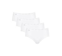 Sloggi Basic+ Midi 4p, Slip Mujer, Blanco (White), 42